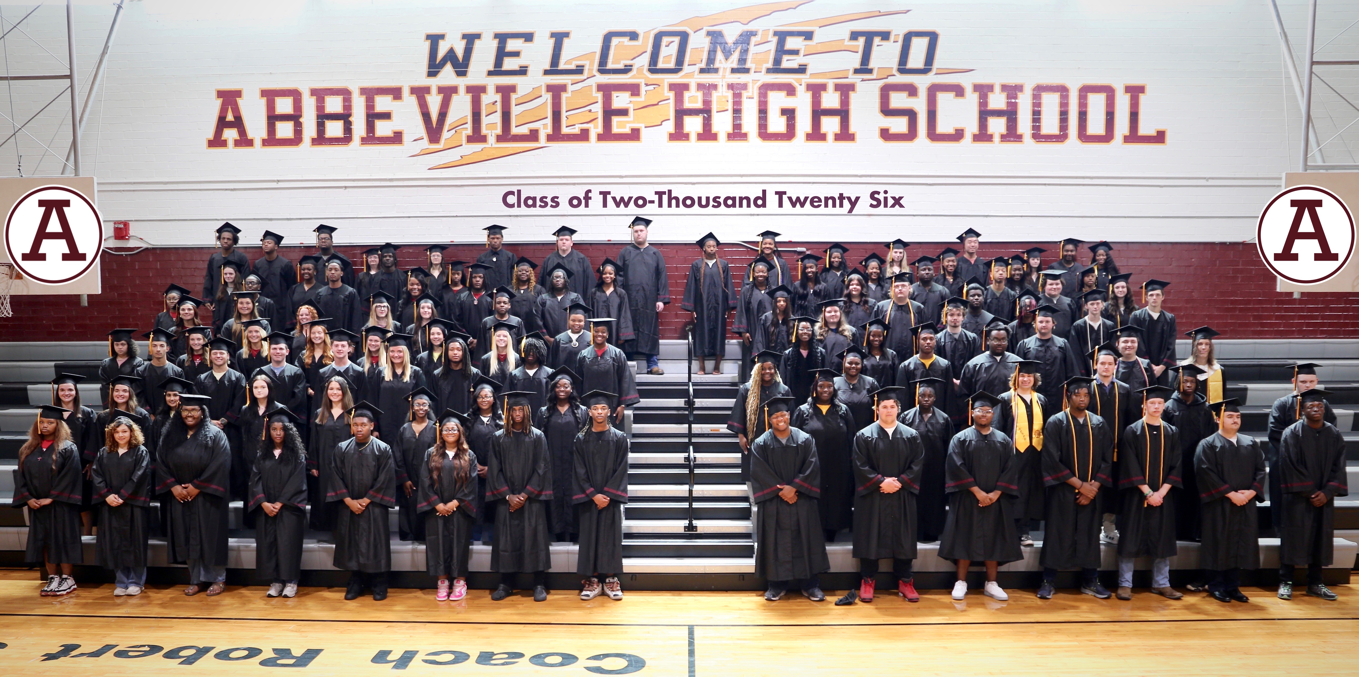 AHS Class of 2026 cap and gown photo