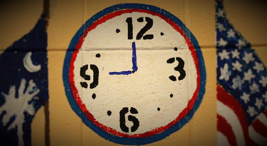 Painted Wall Clock 