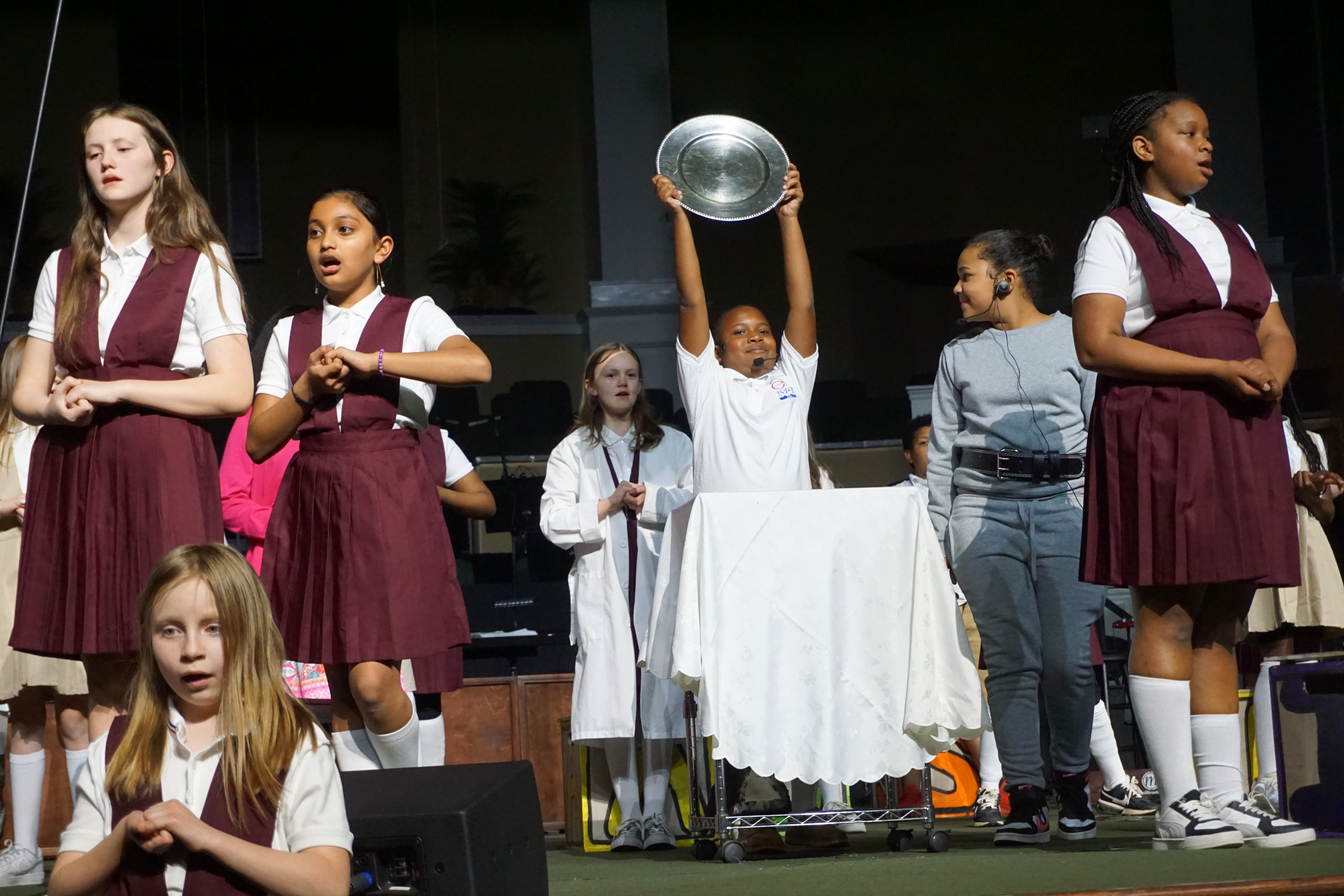 Students performing in musical