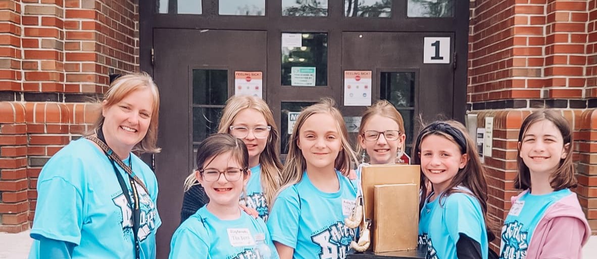 7 girls battle of books trophy