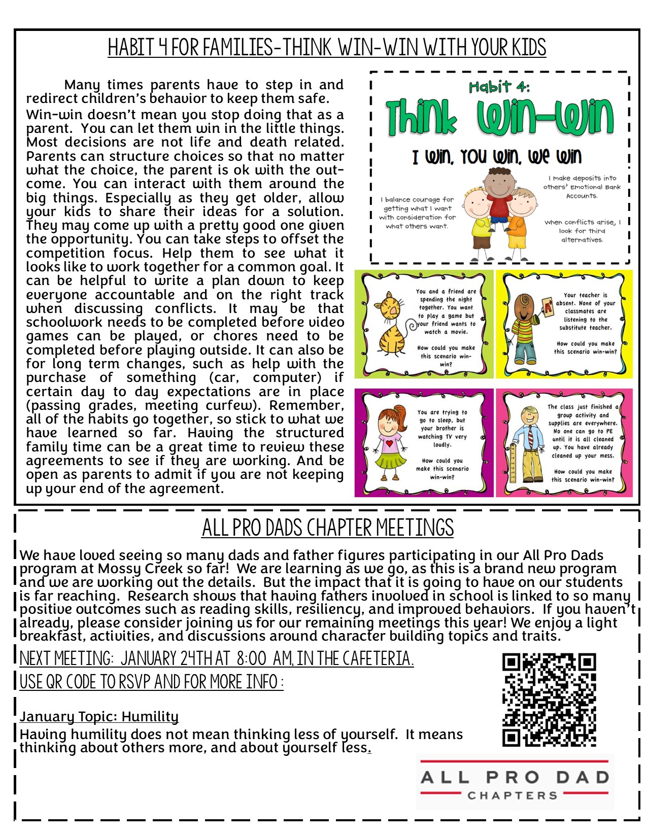 back of newsletter