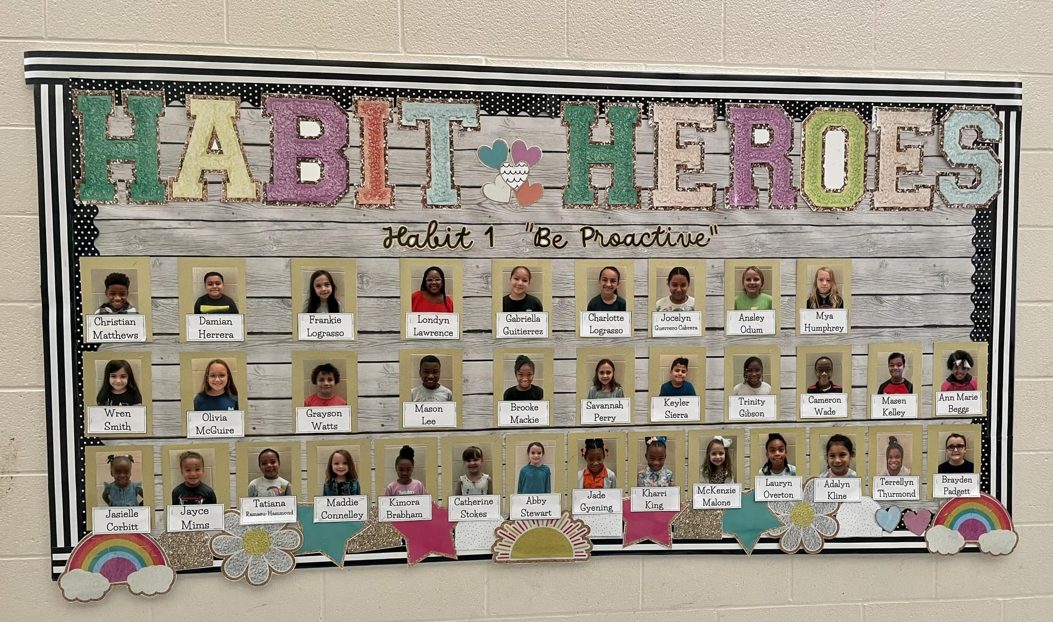 september habit hero bulletin board