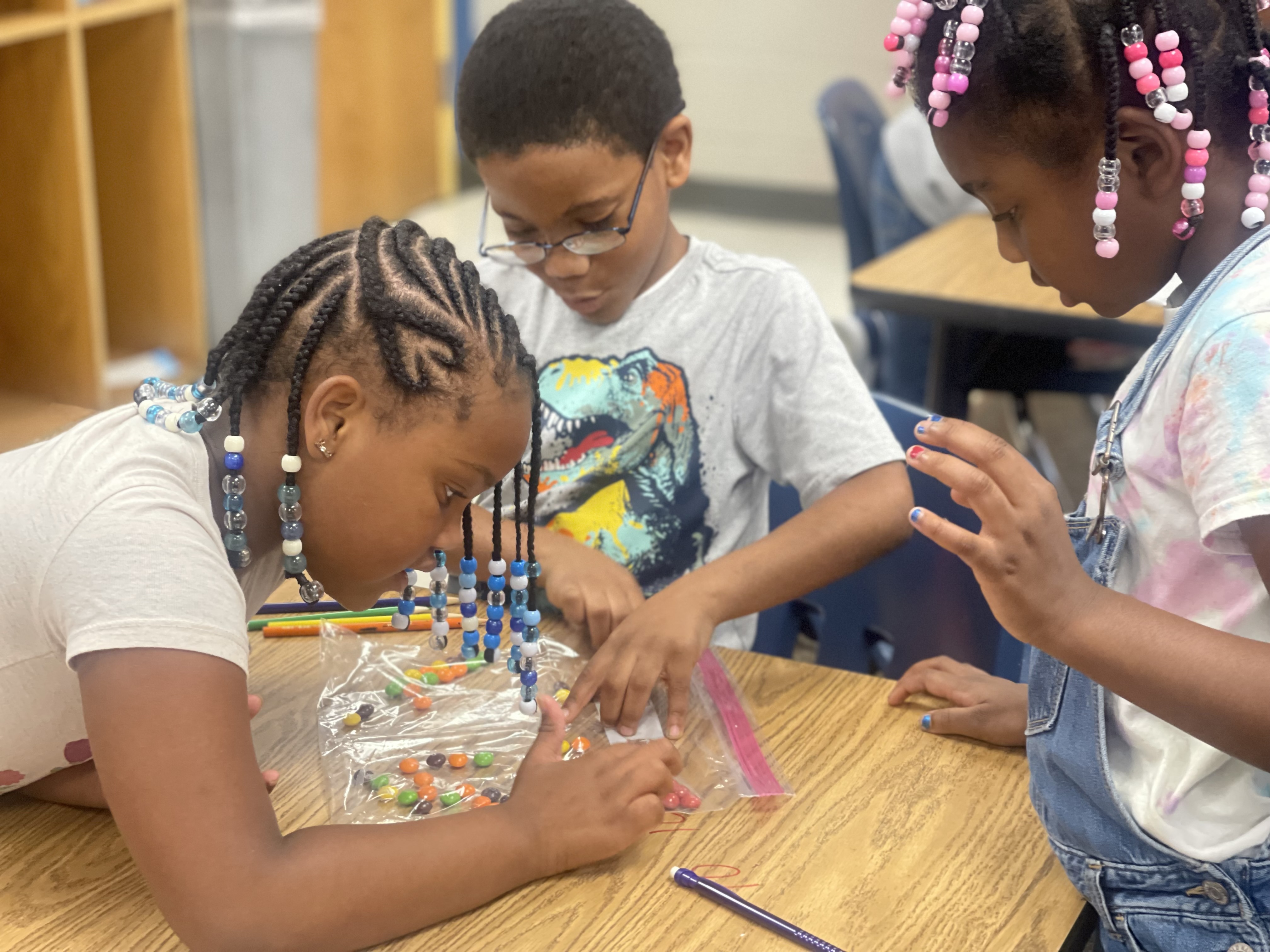 Students working together.