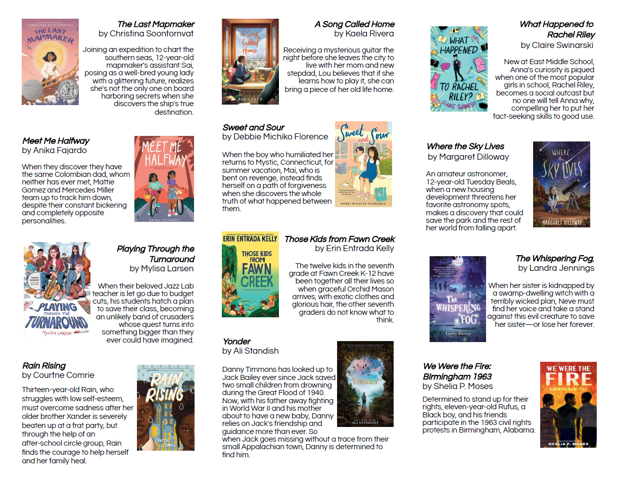 Junior Book Award Nominees Second Part