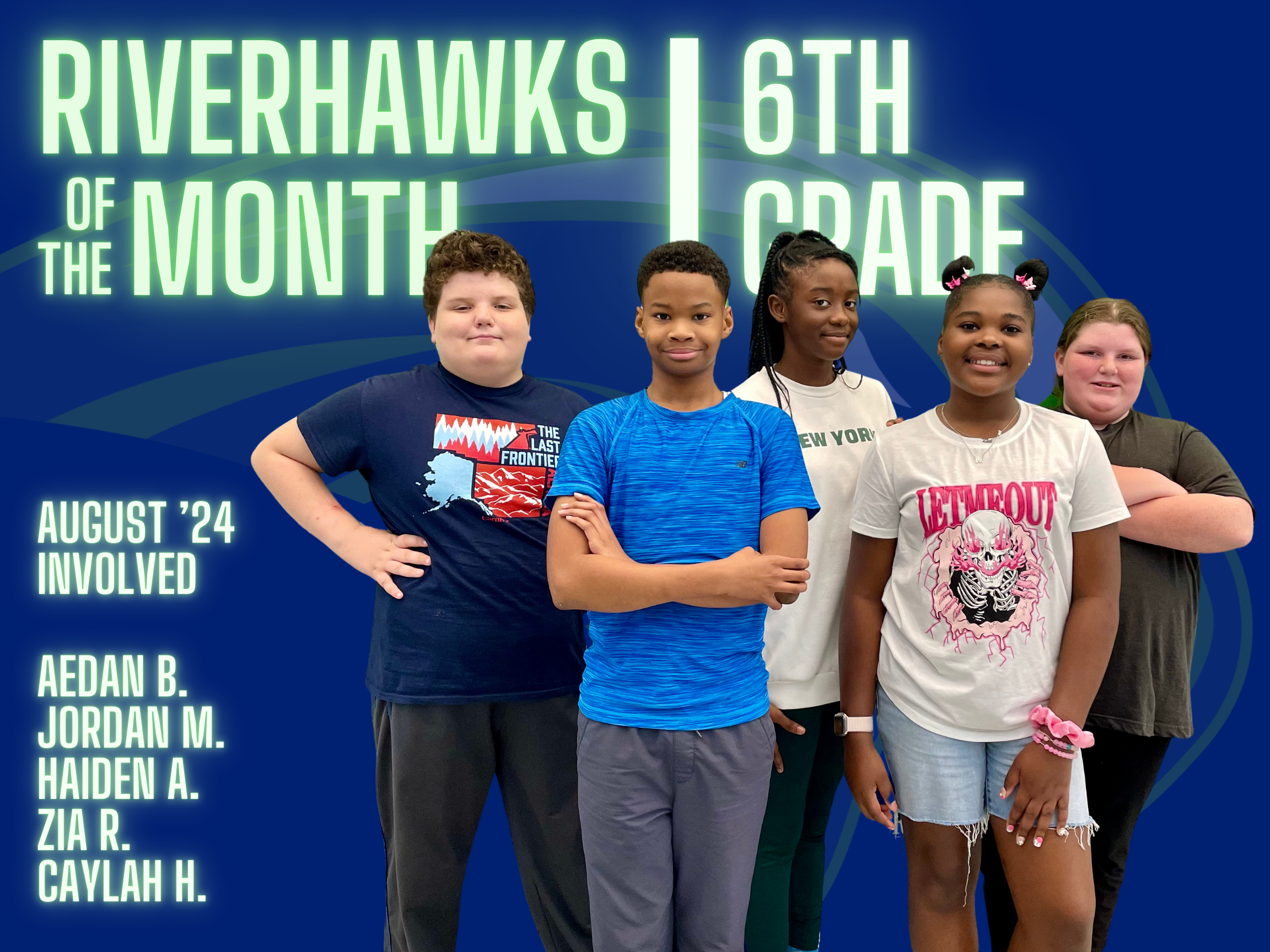 riverhawks of the month sixth grade