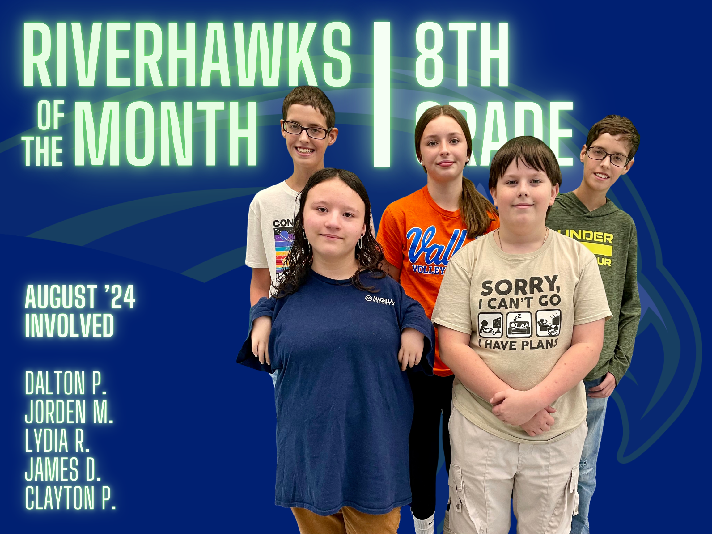 riverhawks of the month grade 8