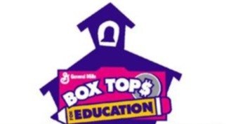 "Box Tops for education" graphic with the outline of a school house behind it nad the box top in front with the wording and a pencil 