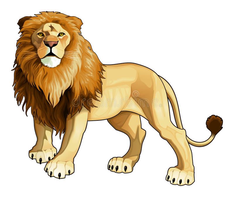 This is a graphic of a chartoon lion 