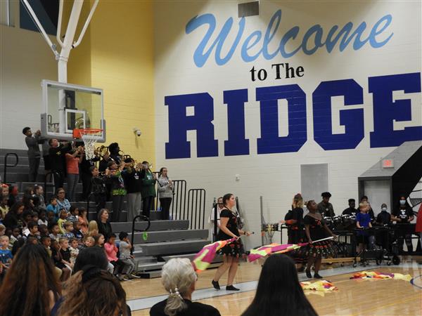 students performing at school event