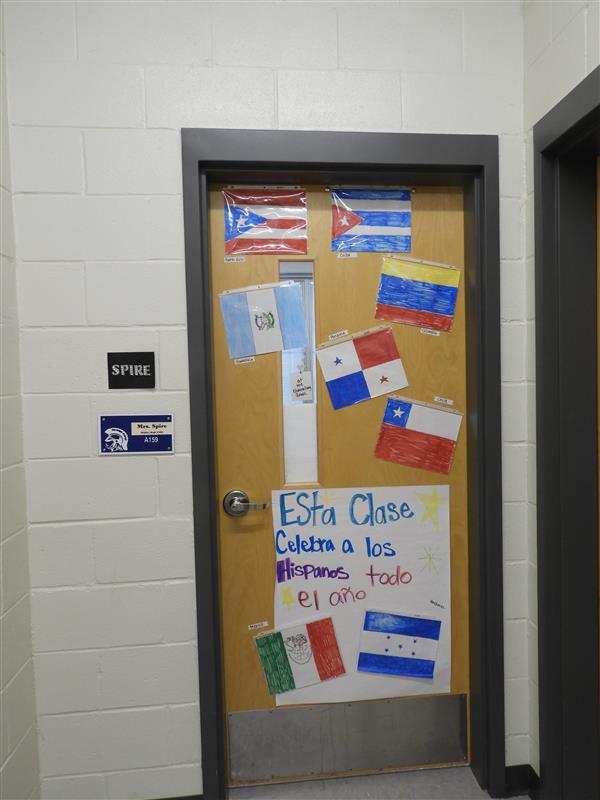 school door decorated