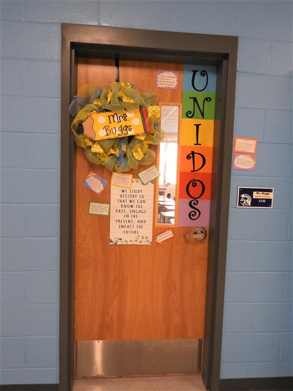 school door decorated