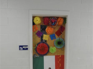 school door decorated