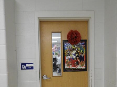 school door decorated