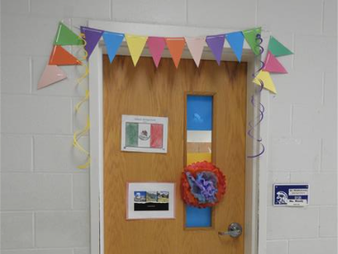 school door decorated