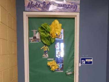 school door decorated