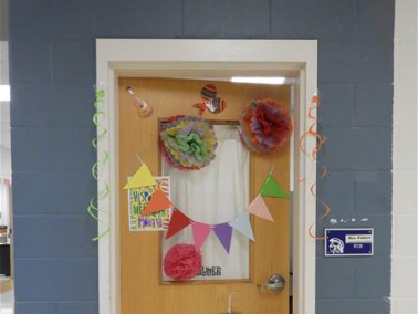 school door decorated