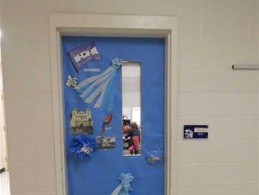 school door decorated