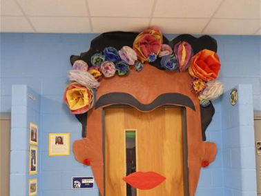 school door decorated