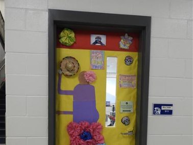 school door decorated