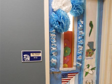 school door decorated