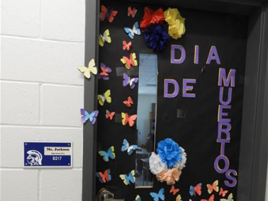 school door decorated