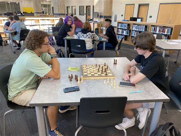 Chess club students