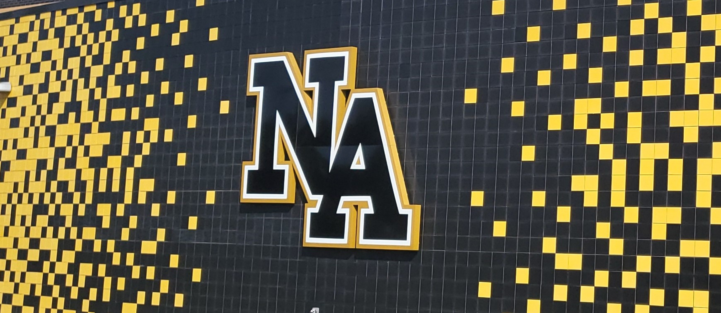 North Augusta Logo with Checkered Background