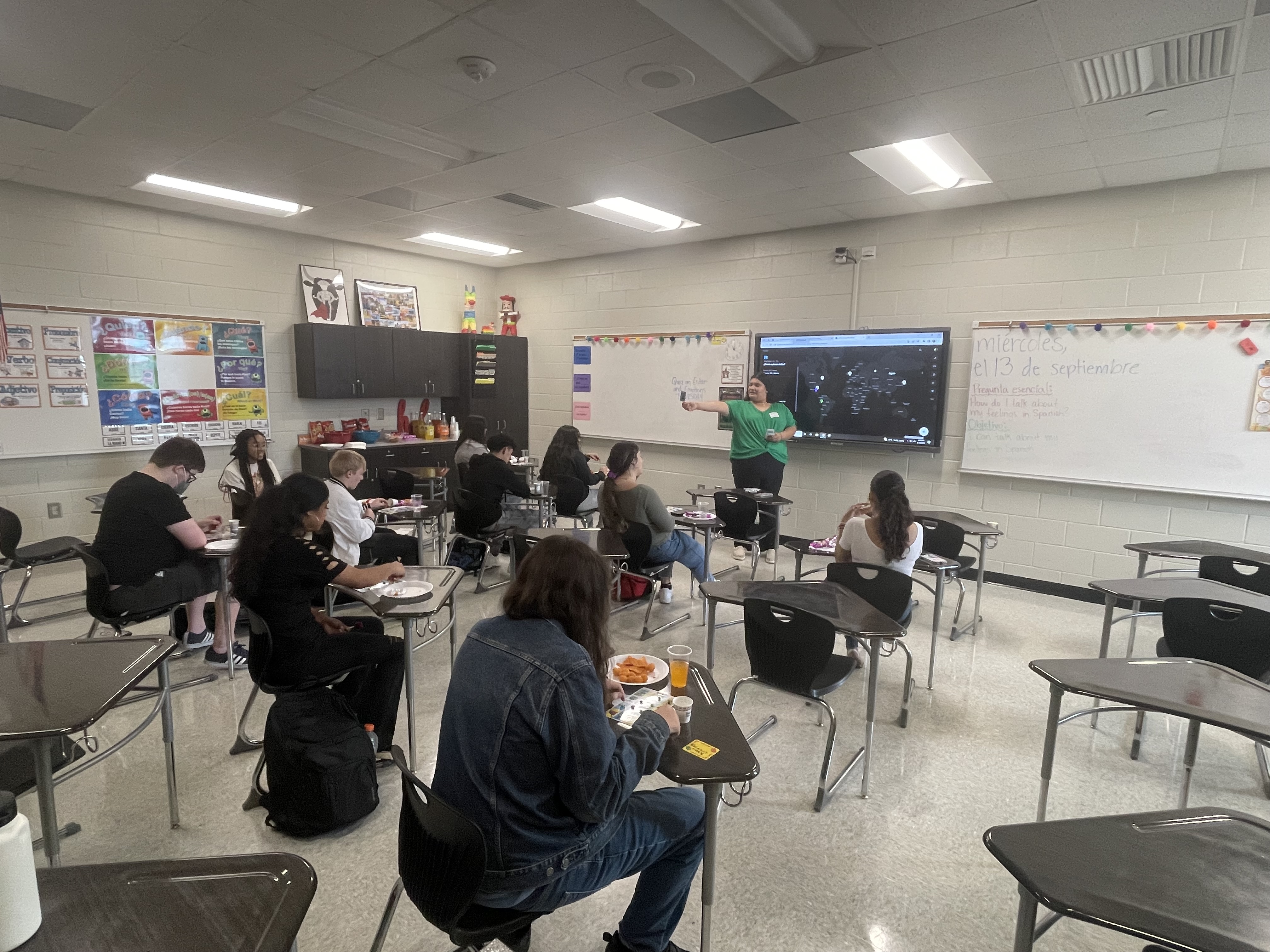 Group of Students Listening to Sponsor