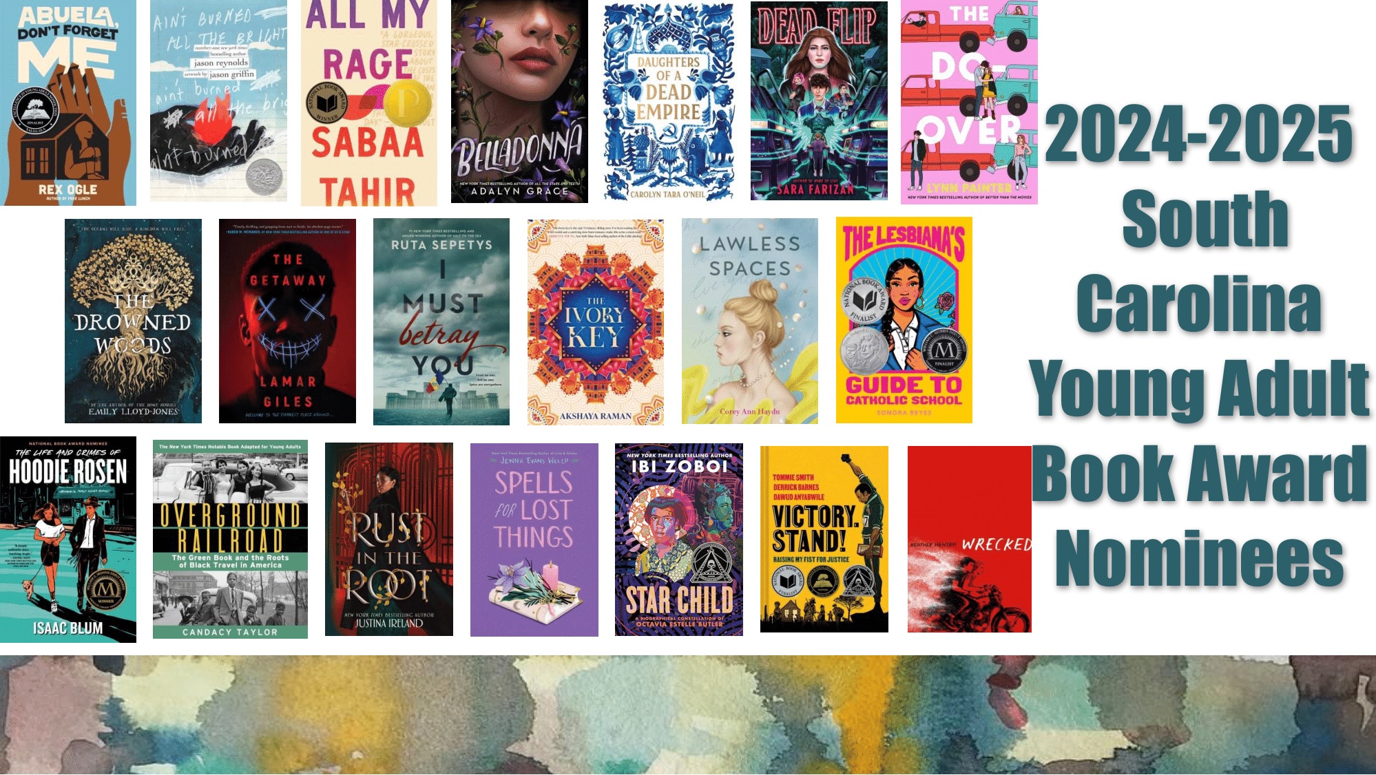 24-25 South Carolina Young Adult Book Award Nominees