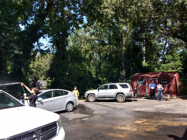 Students and car