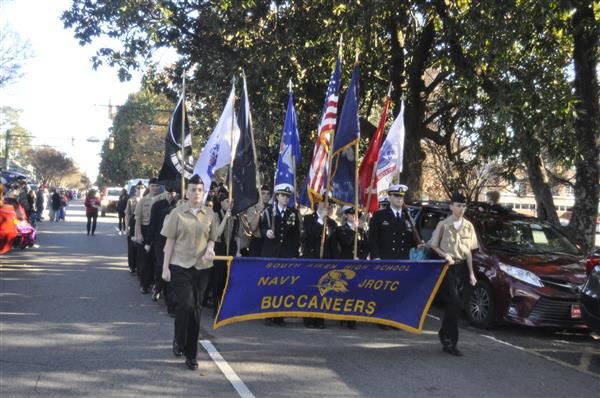 students in uniform at parade 