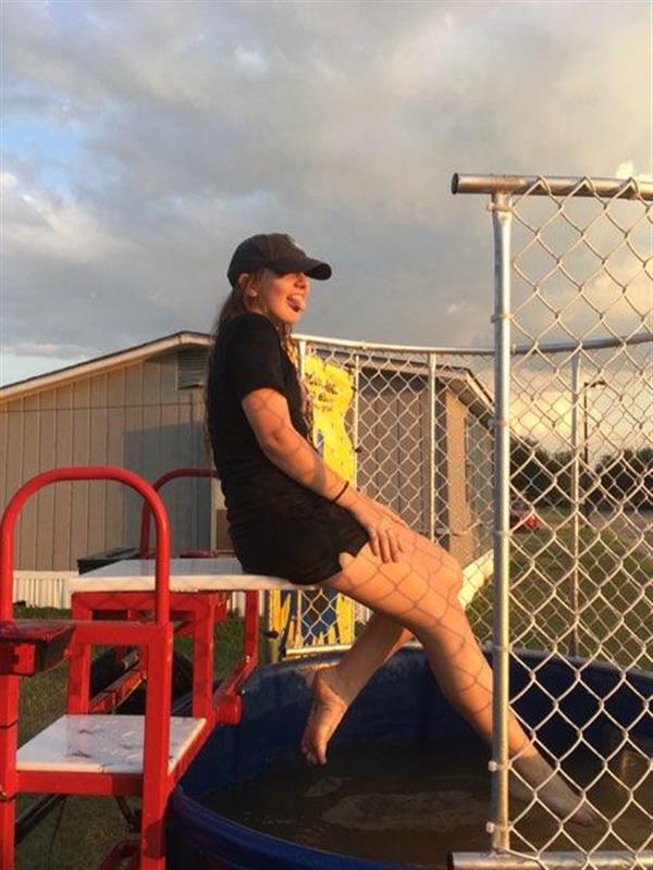 student sit at a cart 