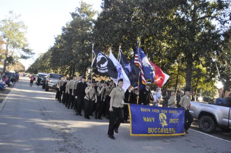 students in uniform at parade 