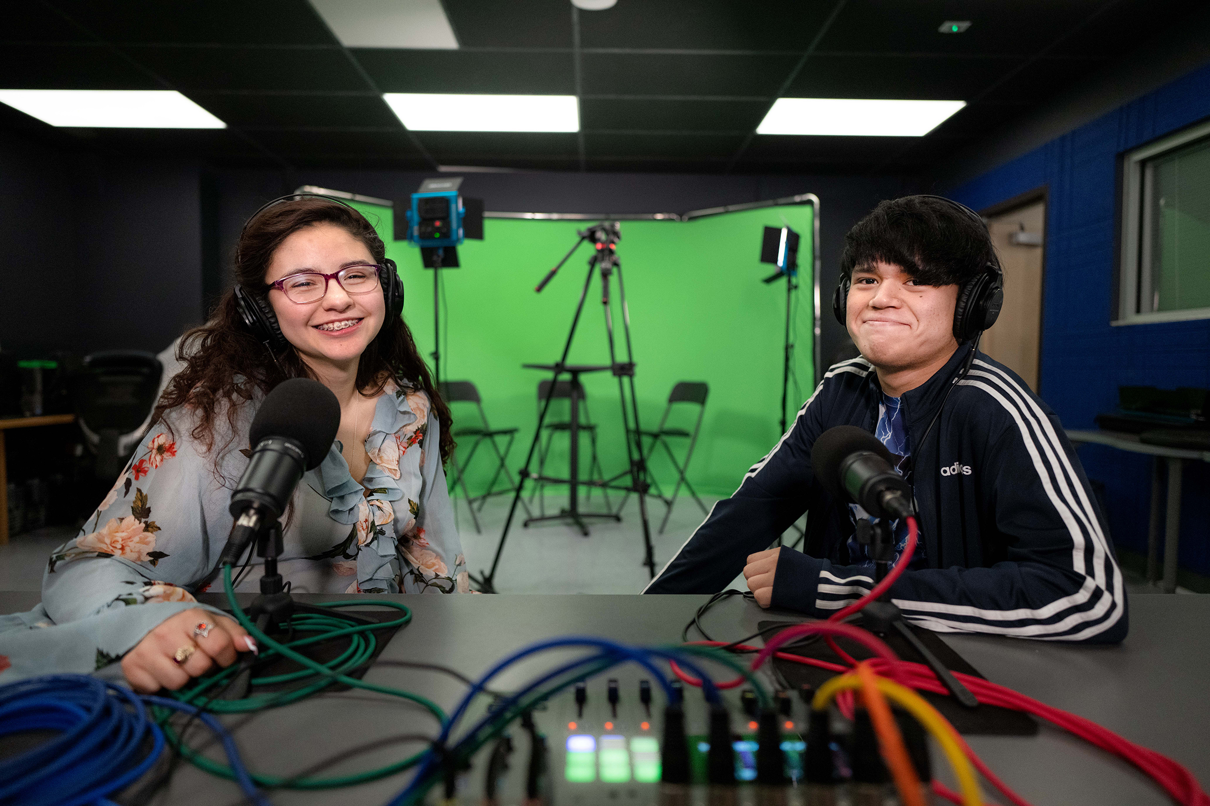 Audio Visual Production students podcasting