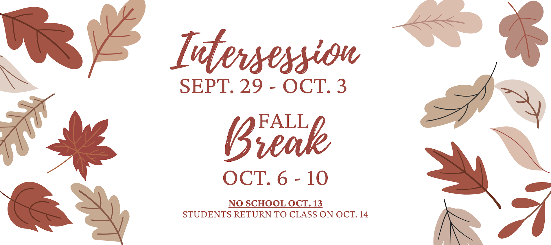 Intersession announcement for YISD.