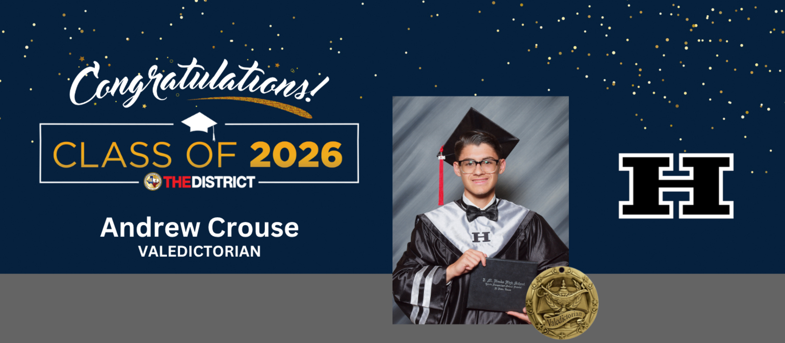 J. M. Hanks High School 2026 Valedictorian, Andrew Crouse