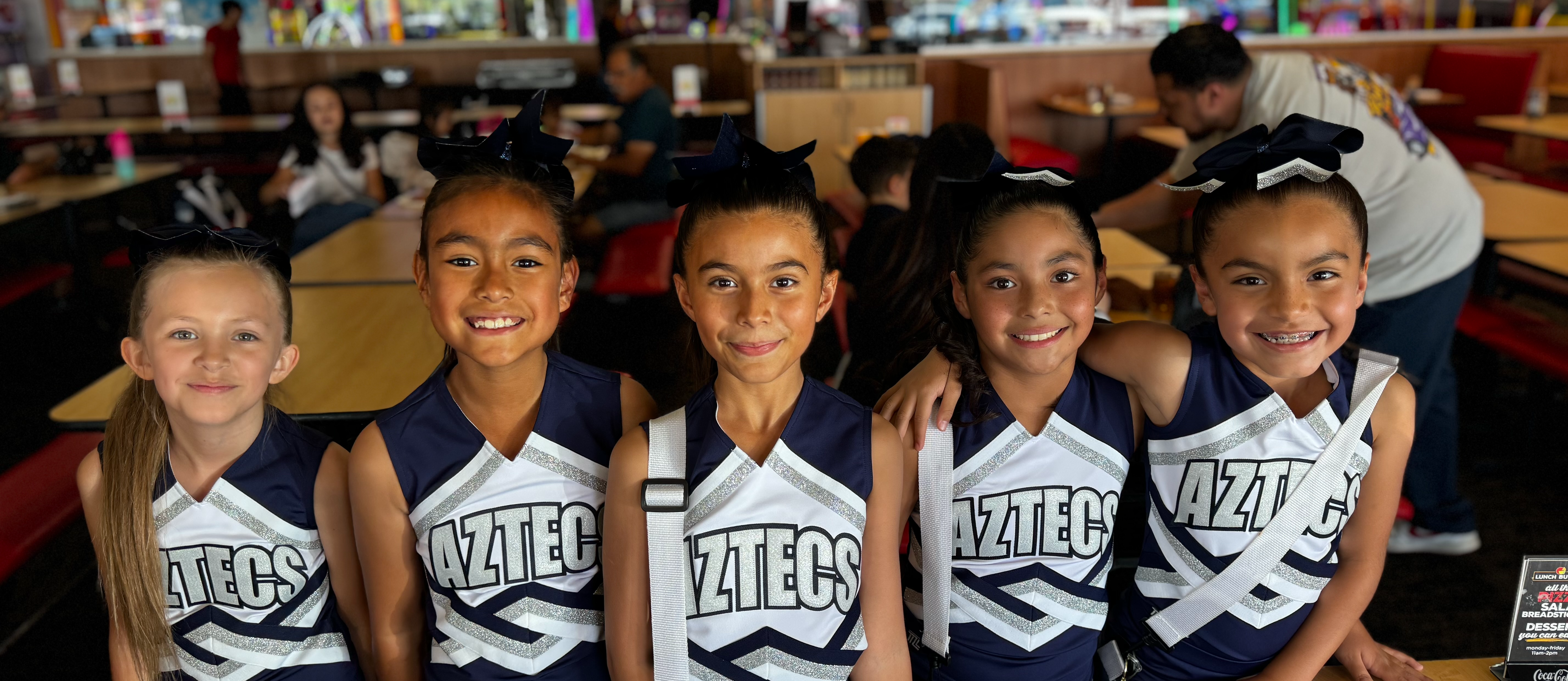 Aztecs posing for a picture during Peter Piper Night.