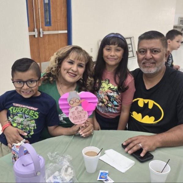 Students with their grandparents