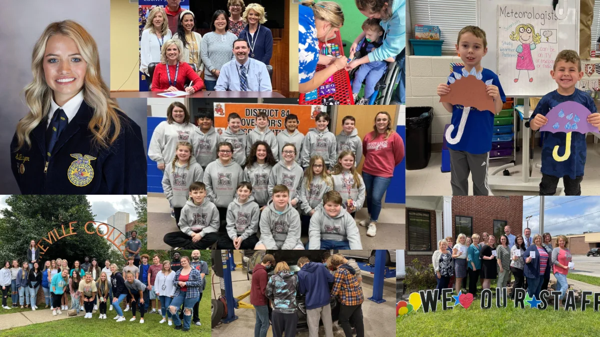 Photo collage of Students, Teachers and Staffs of Rockcastle County Schools.