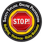 safety tipline, online prevention STOP logo