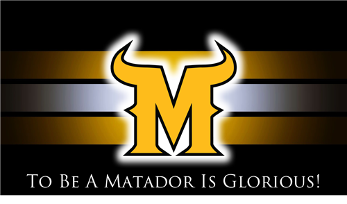 matador logo and quote saying to be a matador is glorious 