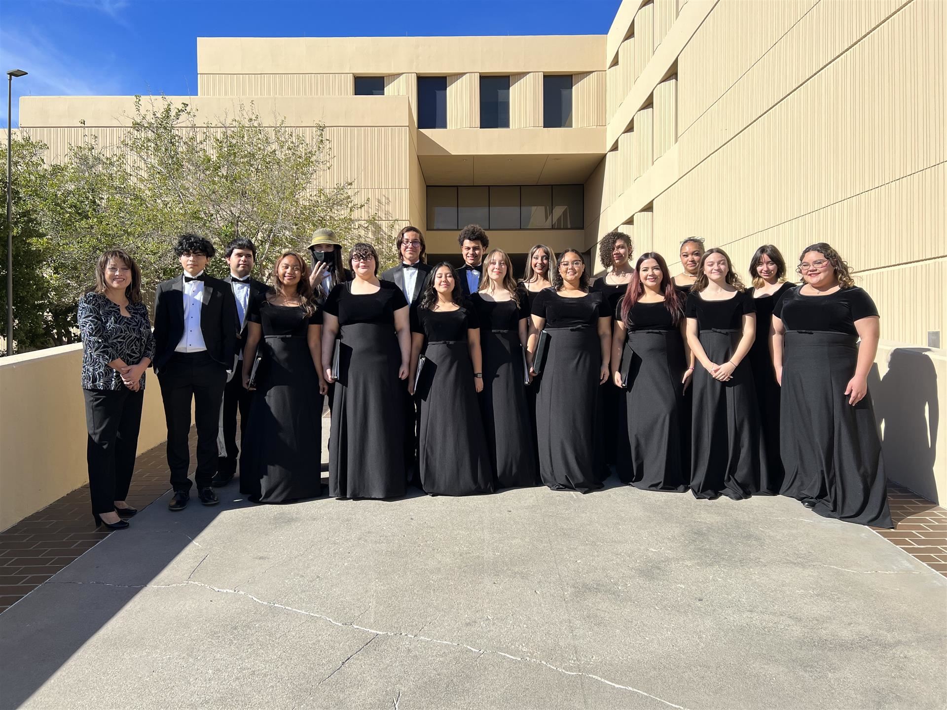 mix choir posing for a picture