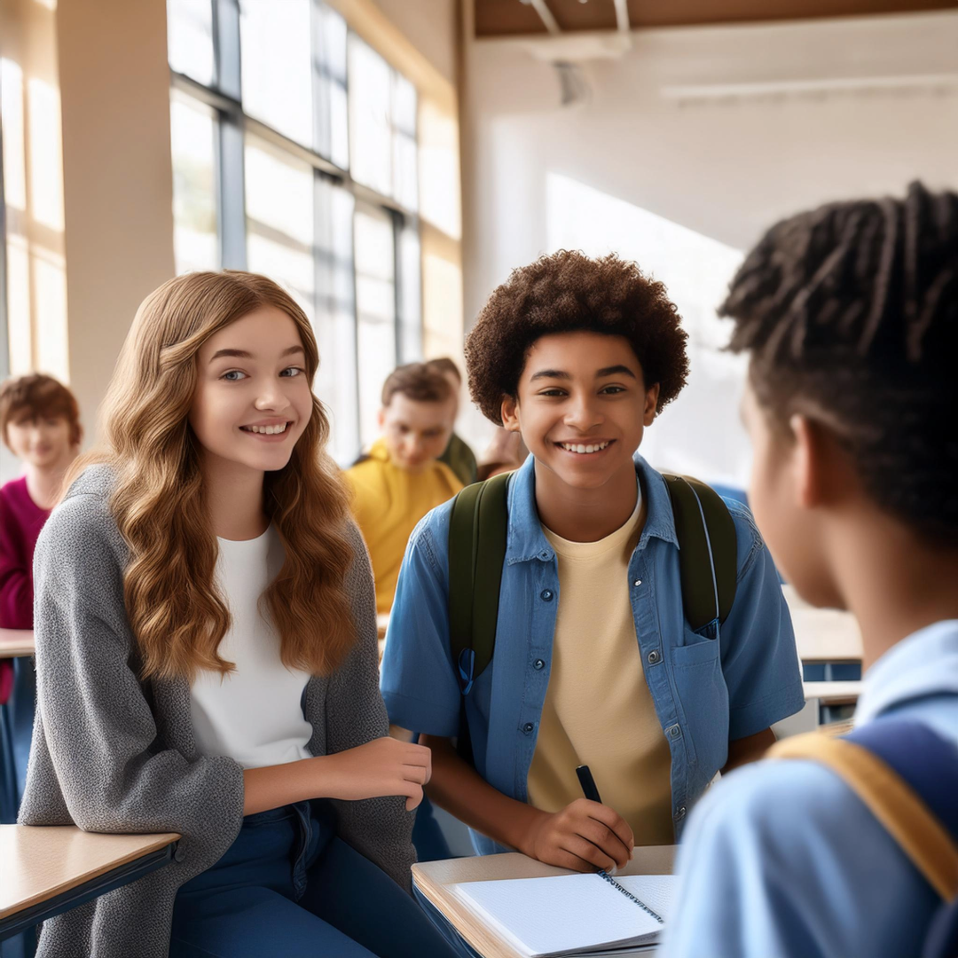 Students sitting in a group