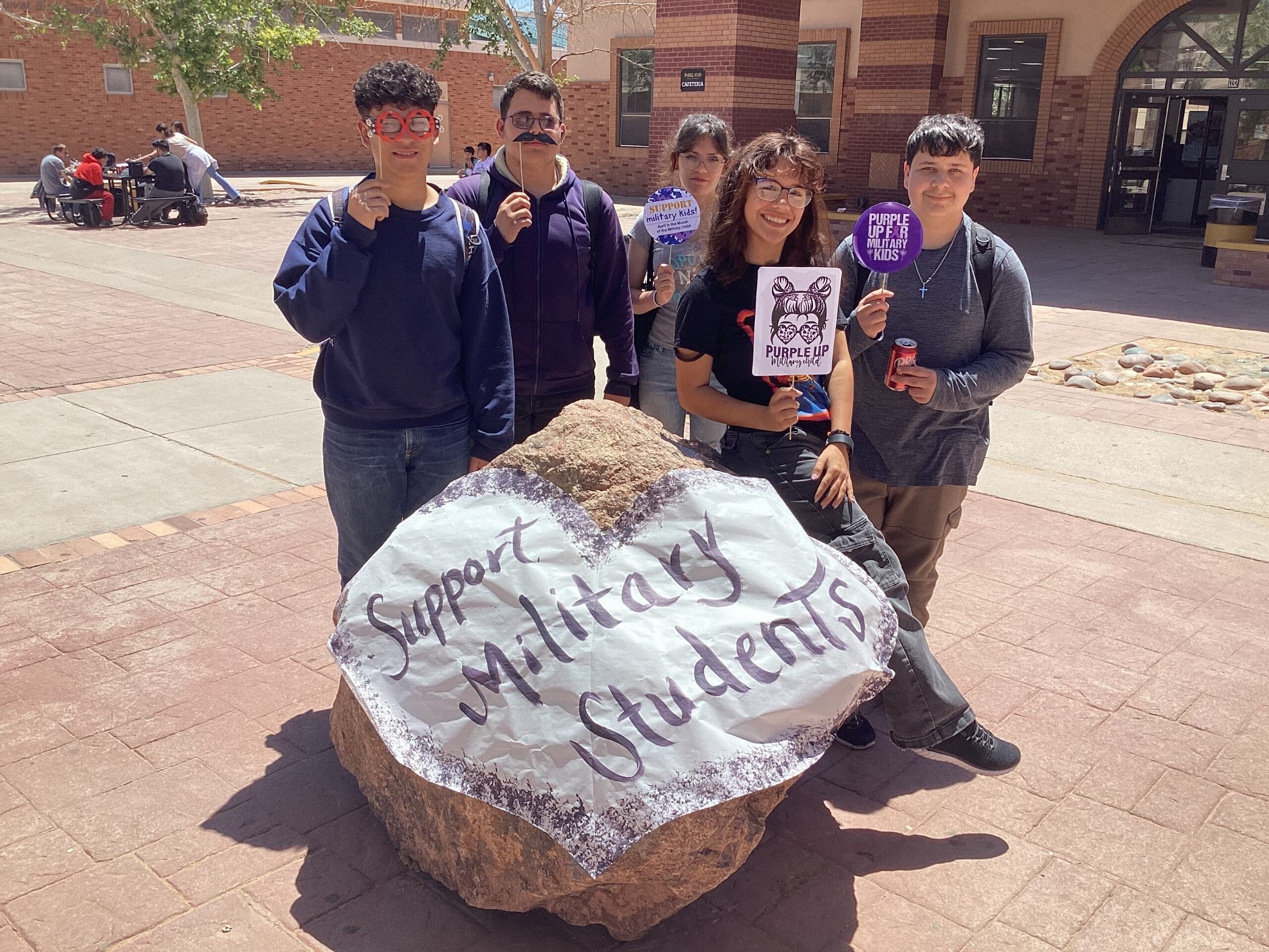 Parkland Students Celebrating Purple Up