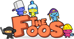 A vibrant and colorful cartoon poster for "The Foos" featuring a group of diverse, animated characters.