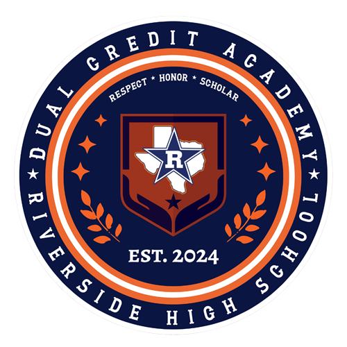 The image displays a badge from the Riverdale High School credit academy, featuring the emblem of the school and a ribbon with "Riverdale High School Credit Academy" written on it.