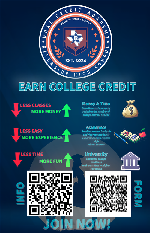 earn college credit flyer with QR codes