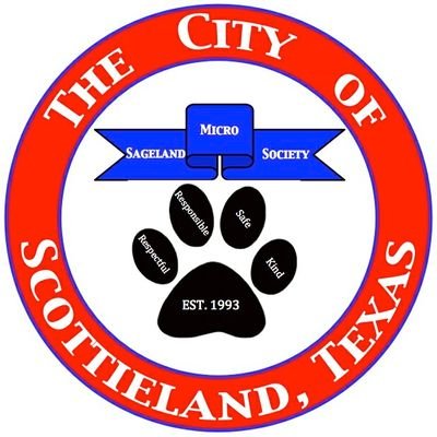 the city of scottieland texas logo