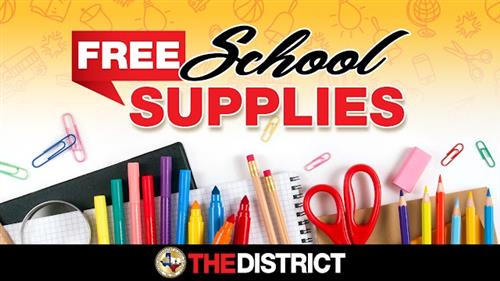 free school supplies banner