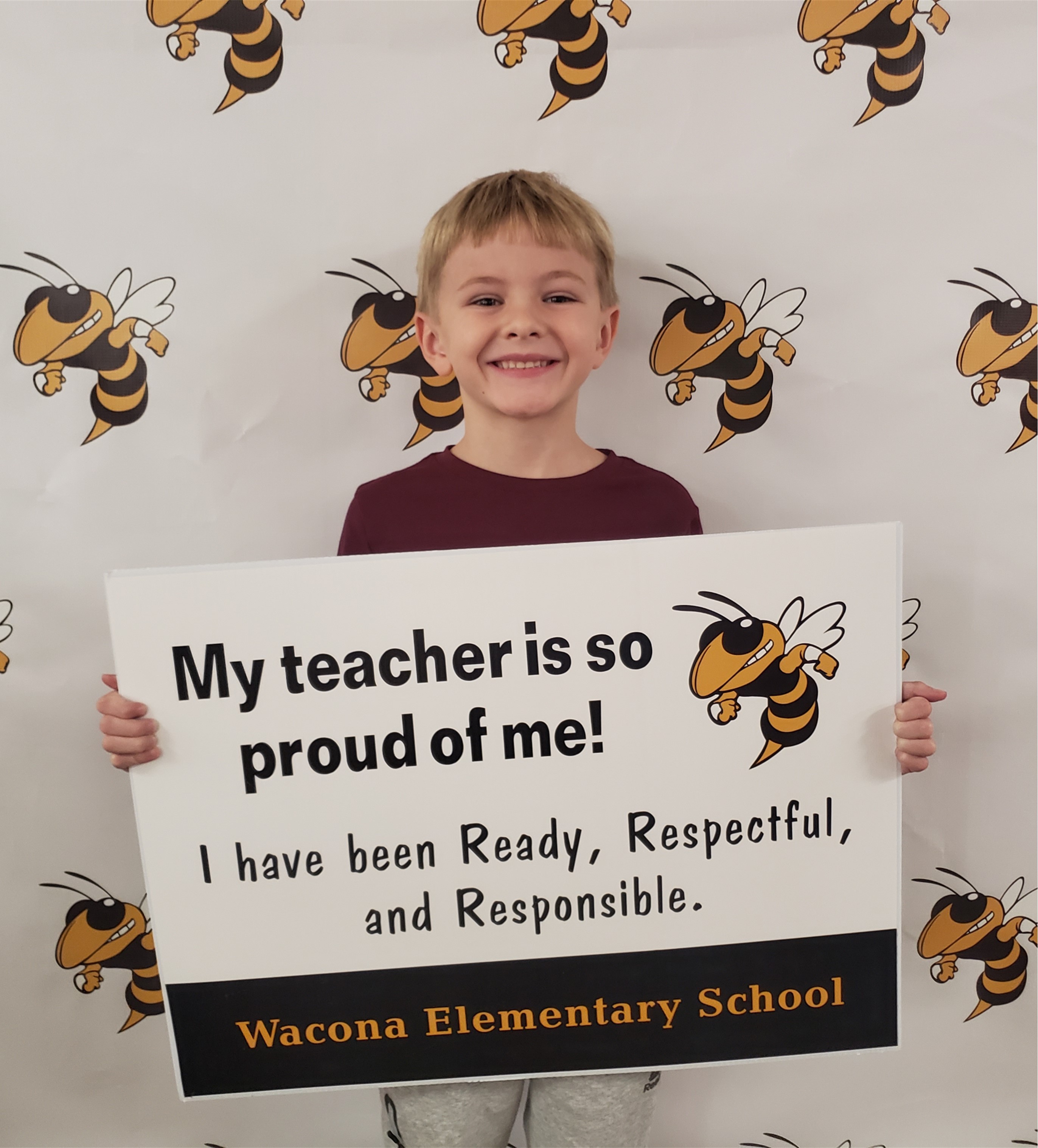 1st grade Hornet of the Week Hudson
